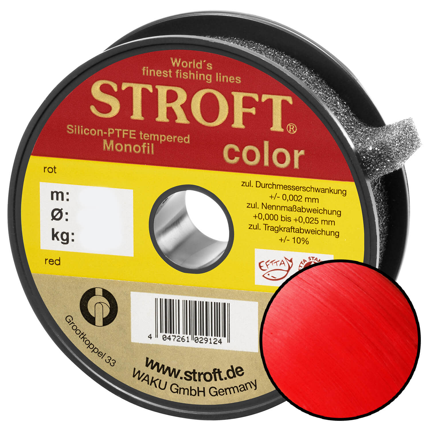 STROFT Color Monofilament Fishing Line Red 0,15mm 2,2kg