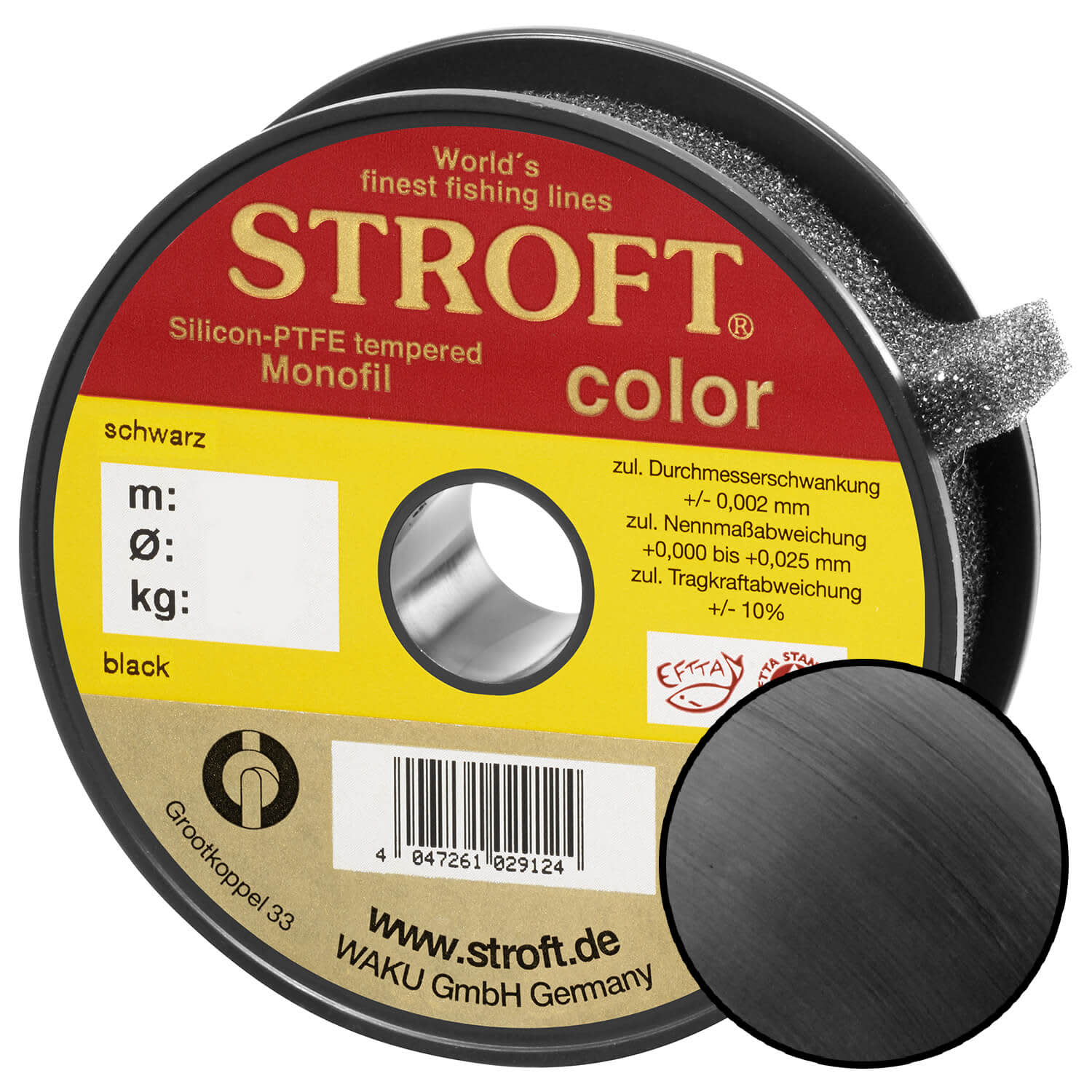 STROFT Color Monofilament Fishing Line Black 0,25mm 5,7kg
