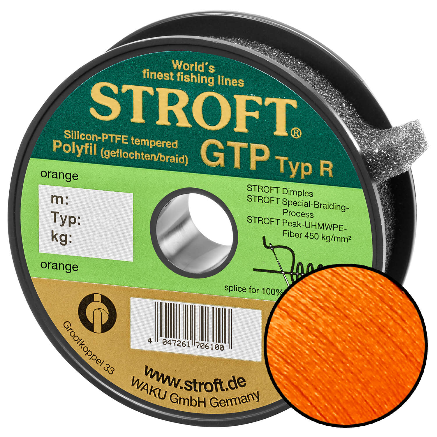 STROFT GTP Type R Braided Fishing Line 125m orange buy by Koeder Laden