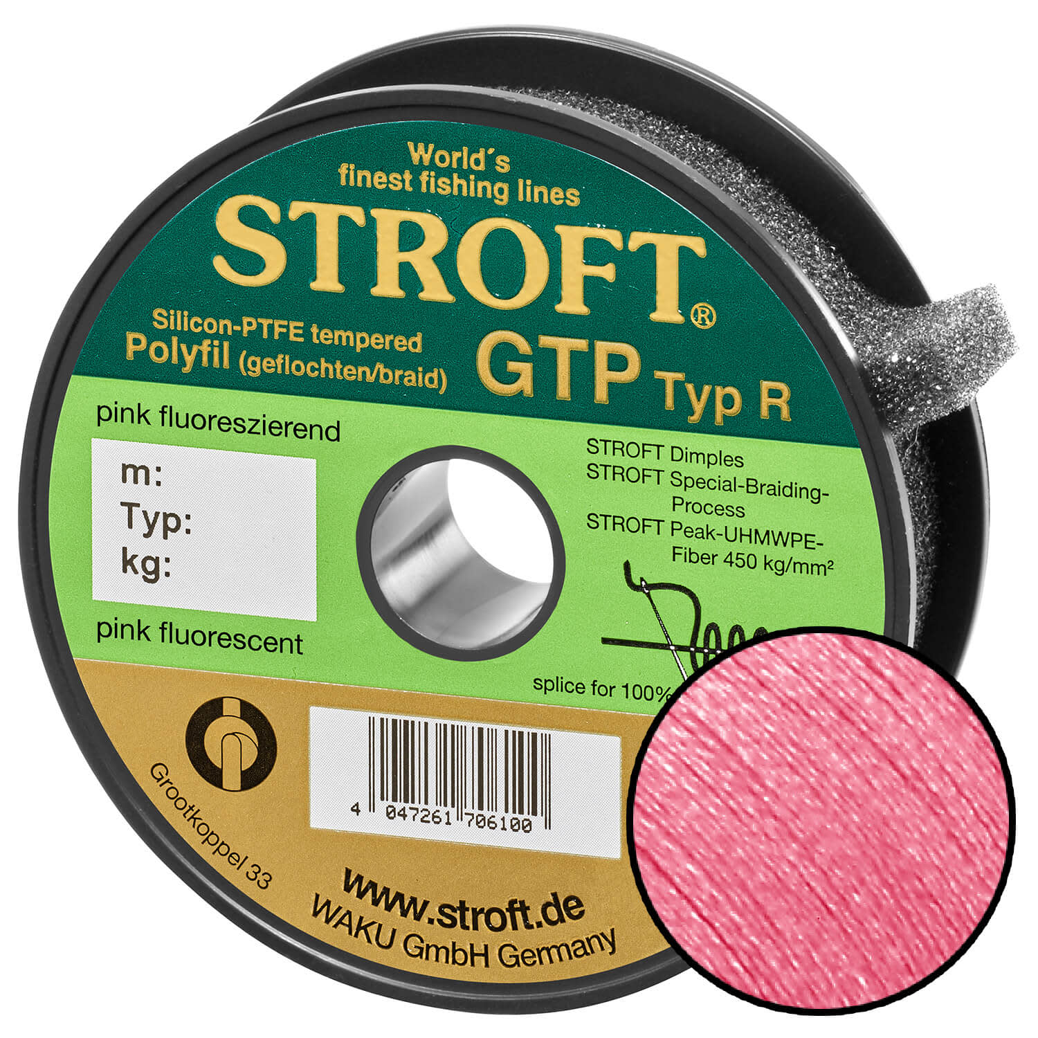 STROFT GTP Type R Braided Fishing Line 300m pink fluorescent buy by Koeder  Laden