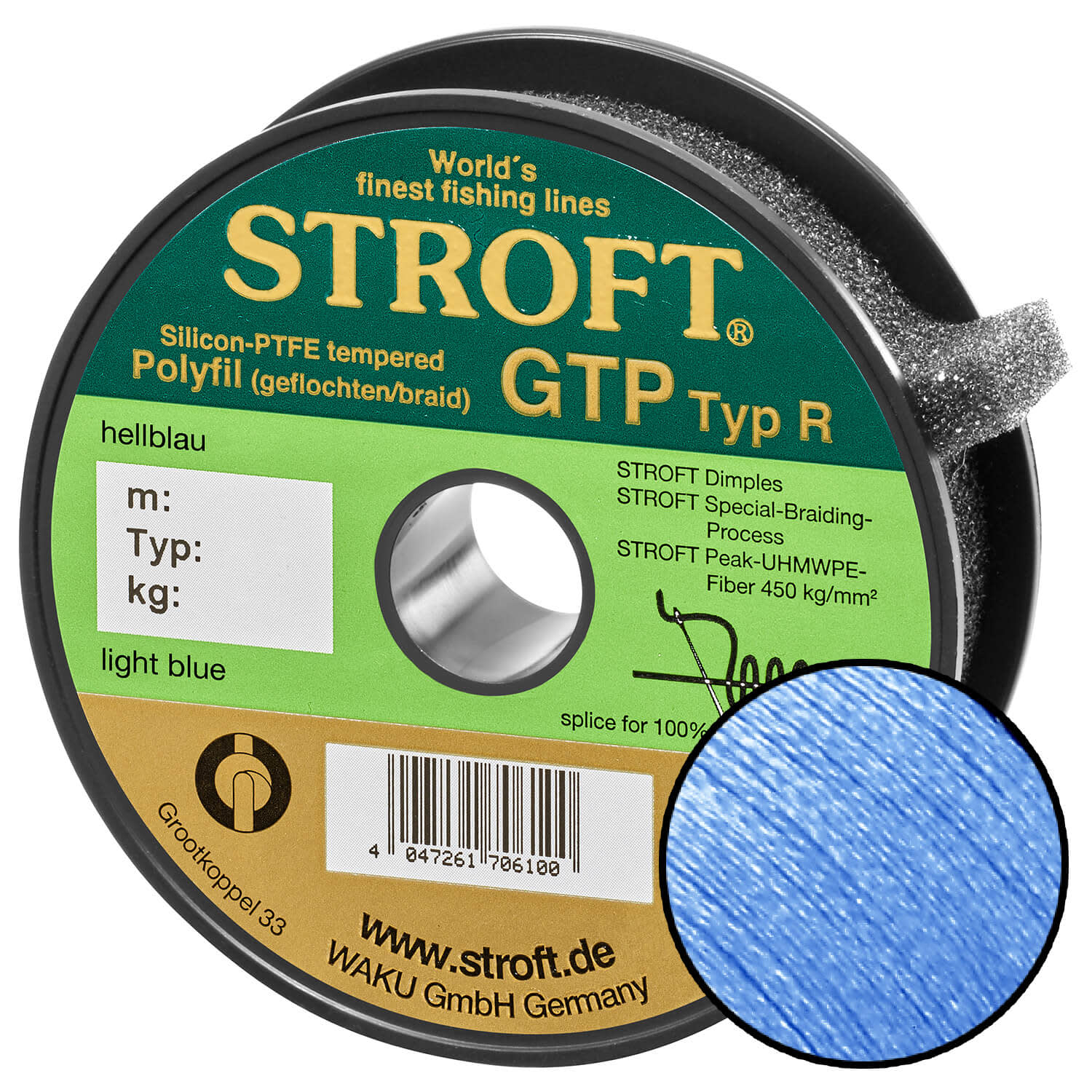 STROFT GTP Type R Braided Fishing Line 125m light blue buy by Koeder Laden
